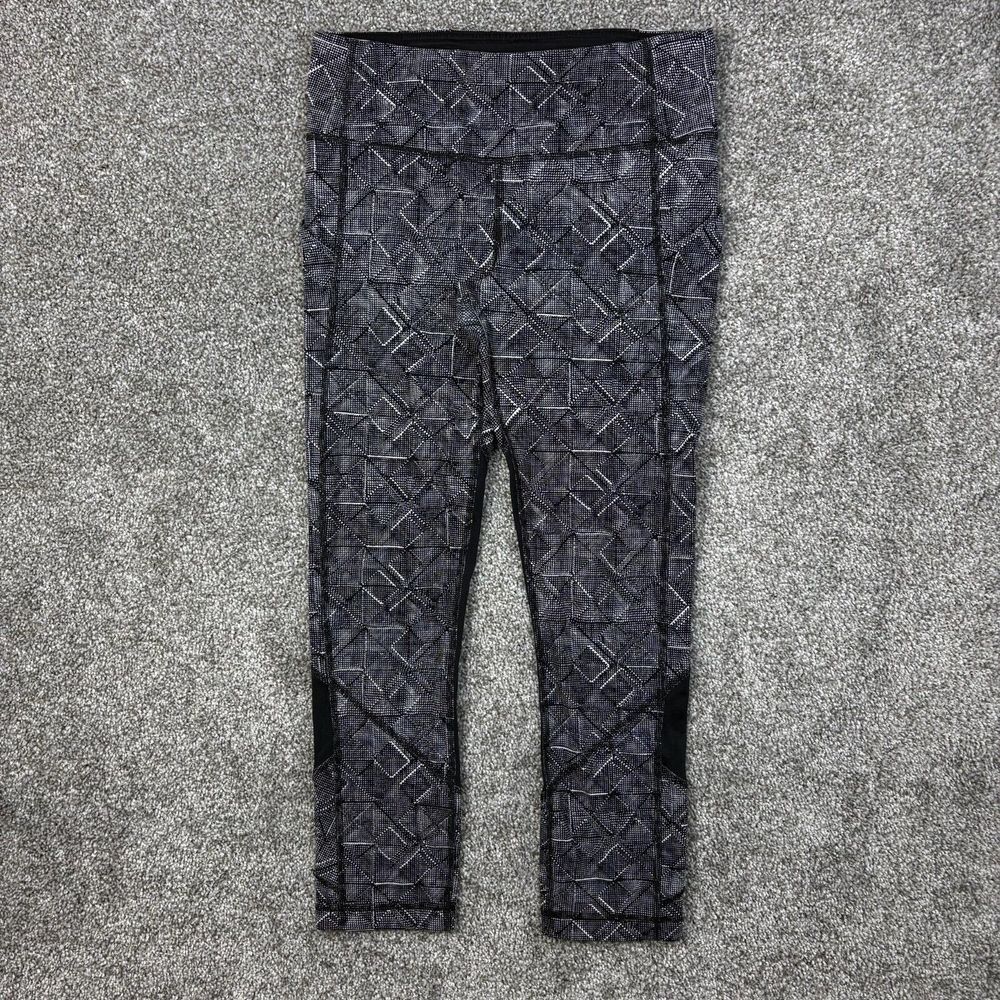 Lululemon Pace Rival Leggings Women's 4 Crop 22" Alpine White Black‎ W6ABPS